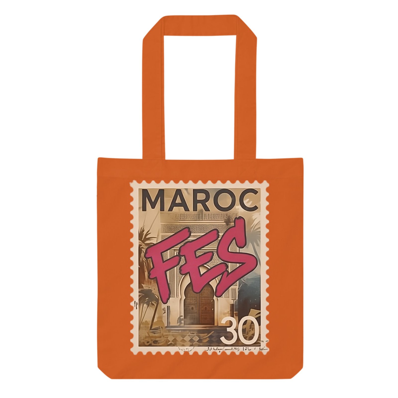 Vintage “Fès – Maroc” Decorative Tote Bag – Image 3