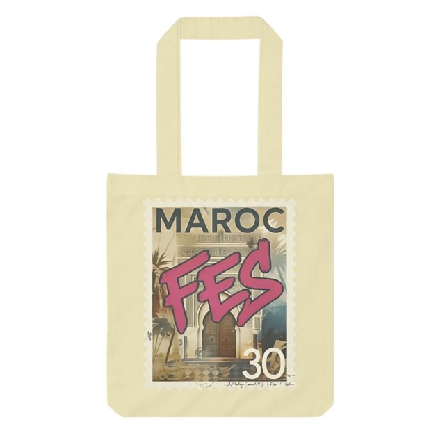 Vintage “Fès – Maroc” Decorative  Tote Bag