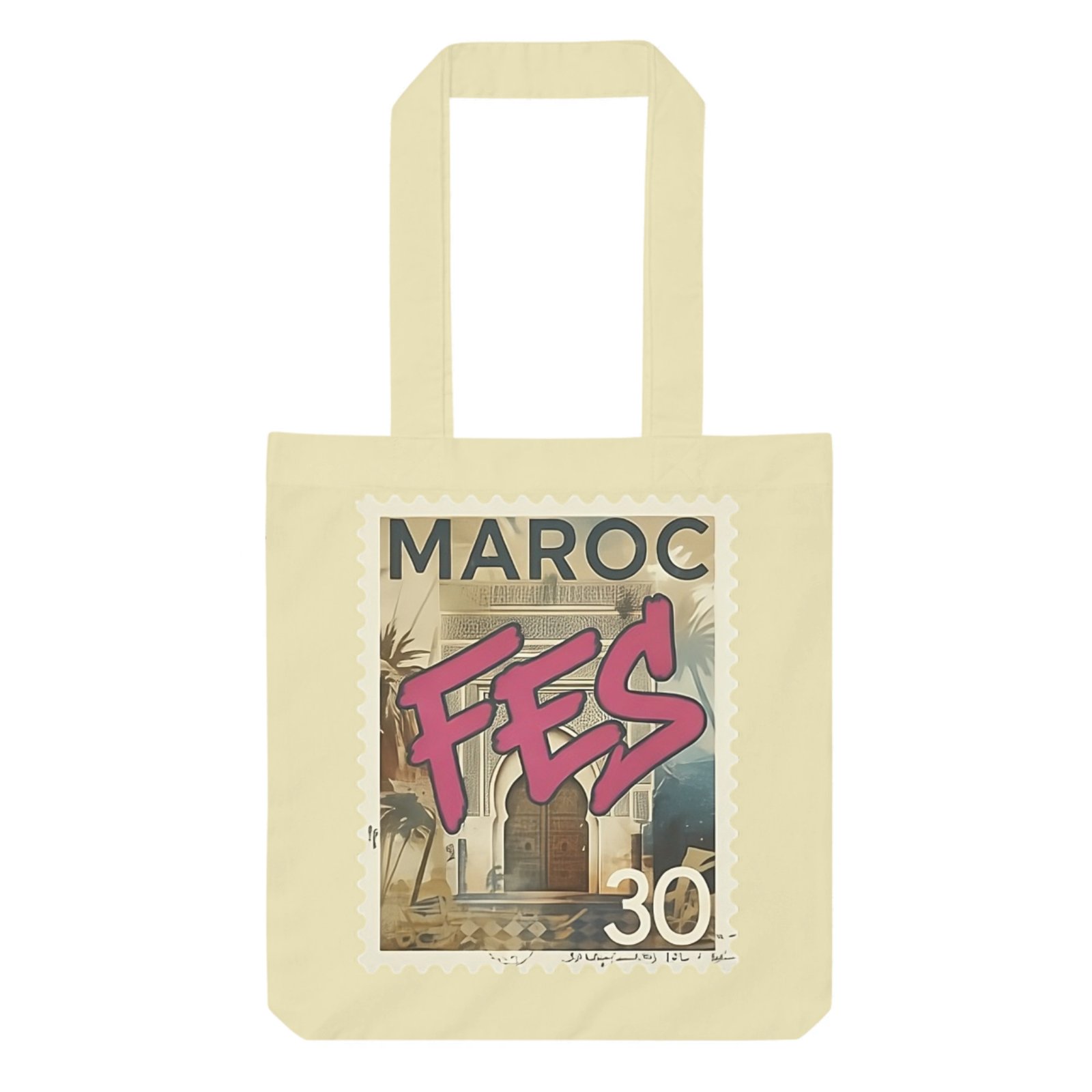 Vintage “Fès – Maroc” Decorative Tote Bag