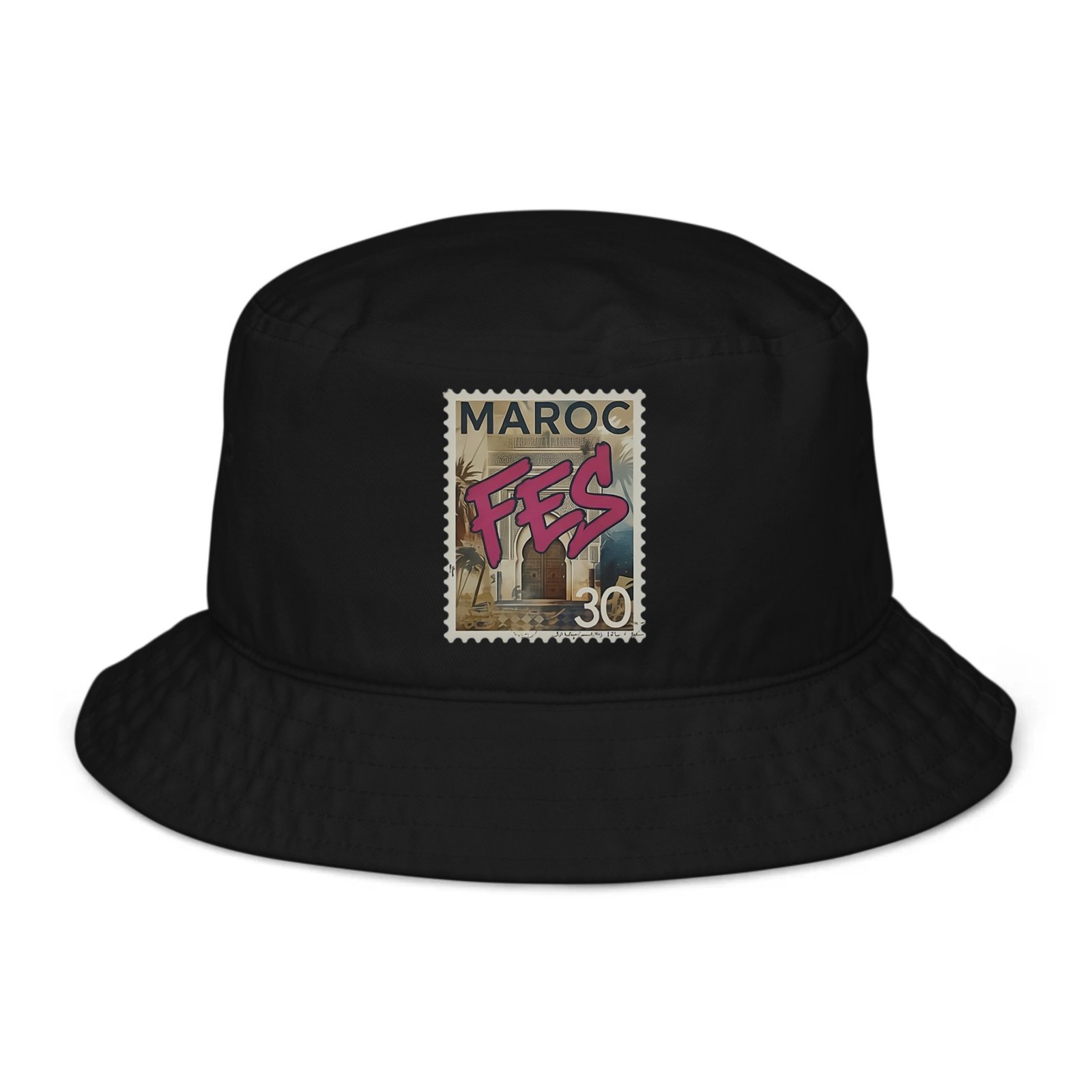Vintage “Fès – Maroc” Decorative Bucket Hat
