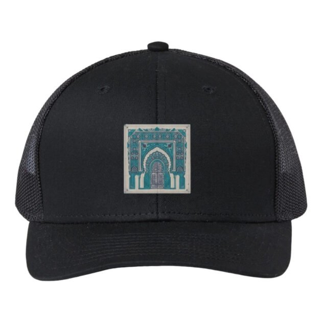 Moroccan Blue Door Decorative  Retro Trucker Cap