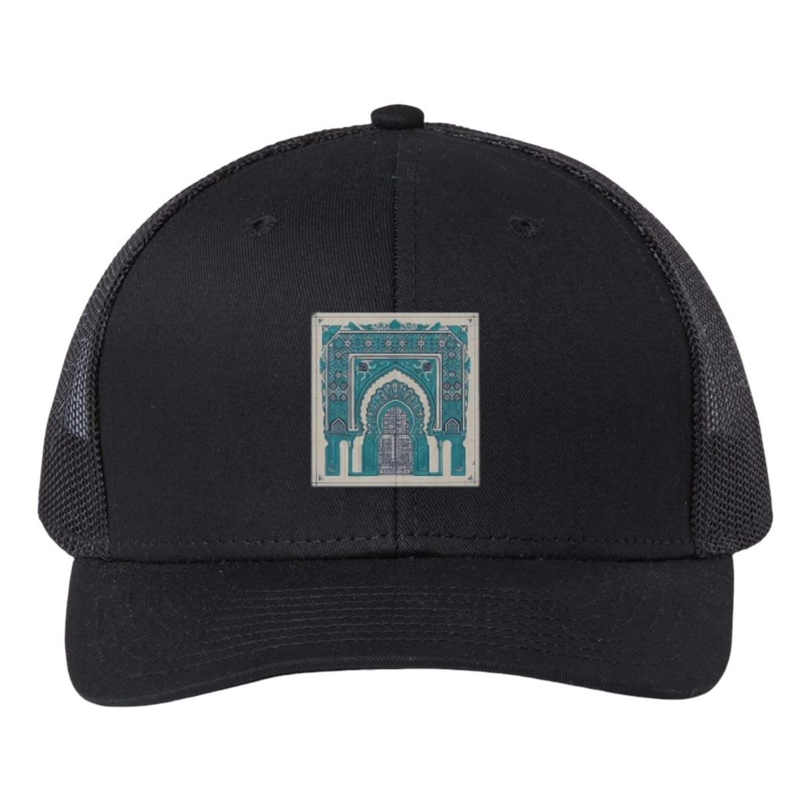 Moroccan Blue Door Decorative Retro Trucker Cap