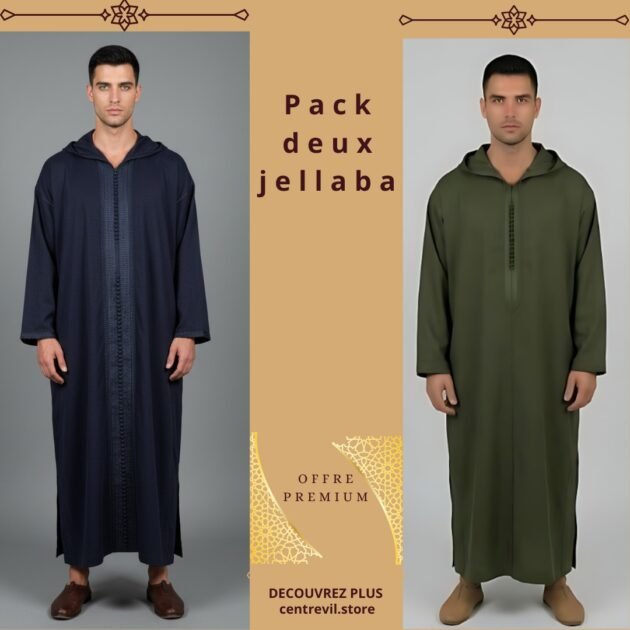Pack deux Jellaba en mlifa extra
